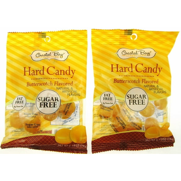 Coastal Bay Confections Butterscotch Flavored; Sugar Free; Hard Candy (2 Pack)
