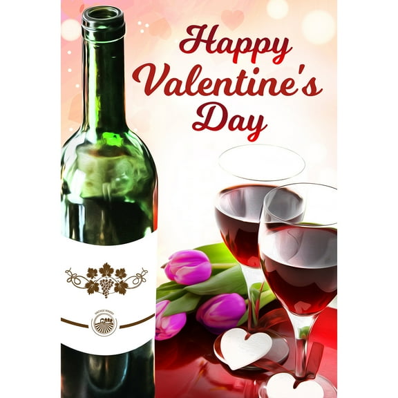 America Forever Flags Double Sided House Flag - Valentine Romance - 28 x 40 Inches, Happy Valentine's Day Love Hearts House Flag, Seasonal Yard Outdoor Holiday Decorative Flag