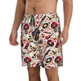thumbnail image 2 of Logiee Guitar Skull rock Print Mens Swim Trunks Quick Dry Board Shorts,Breathable Hawaii Beach Shorts Swimwear Bathing Suits-Large, 2 of 6