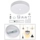 thumbnail image 4 of Juego de luces de techo modernas Colco de hierro blanco accesorios de Hardware para lámparas, 4 of 7