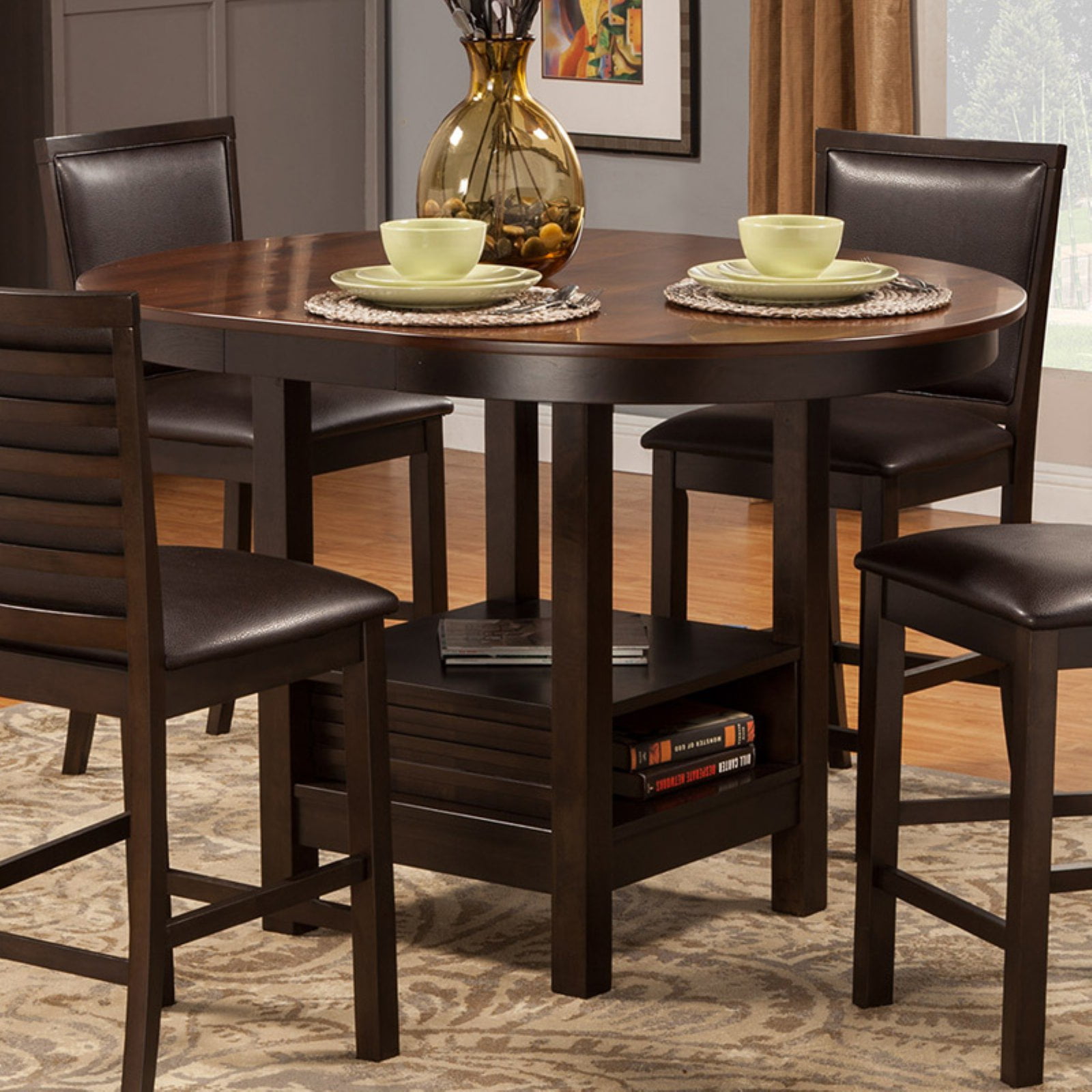 Alpine Furniture Davenport Counter Height Dining Table - Walmart.com