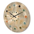 thumbnail image 3 of Designart 'Fall Leaves Pattern Luxury Geometric ' Mid-Century Modern Wood Wall Clock, 3 of 5