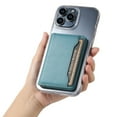 thumbnail image 5 of Allytechgroup Magsafe Compatible Phone Case for Apple iPhone 15 Plus with Detachable Magnetic Cards Holder, Retro PU Leather TPU Soft Back Shell Slim Fit Case for Women Men, Blue, 5 of 12