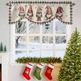 thumbnail image 3 of Merry Christmas Tree Tie Up Valances Curtain, Watercolor Brown Trees Star Vintage Linen Adjustable Rod Pocket Short Window Treatment Tie Up Curtains Valances for Kitchen Living Room Bathroom 42x12 In, 3 of 9