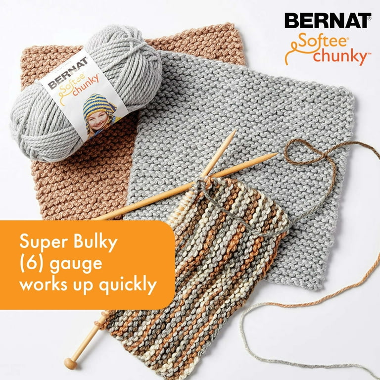 Bernat® Softee® Chunky™ #6 Super Bulky Acrylic Yarn, Baby Pink 3.5oz/100g,  108 Yards