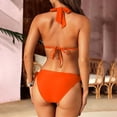 thumbnail image 5 of JoveMarine Women's Tie Side Bikini Set Two Piece Swimsuit Adjustable Straps Beach Bathing Suit Summer Bathing Suit For Womens Swimsuits Saffron S, 5 of 7