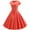 Watermelon Red, variant on Mikilon Womens Dress on Sale Women Vintage Short Sleeve Swing 50s Housewife Casual Evening Party Prom Dress Party Dress for Woman Yellow S