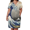 thumbnail image 2 of Vestido de bolsillo suelto Great Wave, ropa de mujer, vestido sensual para mujer, 2 of 6