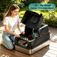 thumbnail image 4 of Stainless Steel Cat Litter Box Set, with Deodorizing Block, Featuring An Extra Large 3-in-1 Design with Enclosed/Open Top And Lid, Odorless Litter Pan with High Sides, 4 of 4
