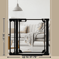 thumbnail image 4 of Fairy Baby Clear Baby Gate for Doorway 29-38 in Wide Pressure Mounted Baby Safety Gates Black, 4 of 9