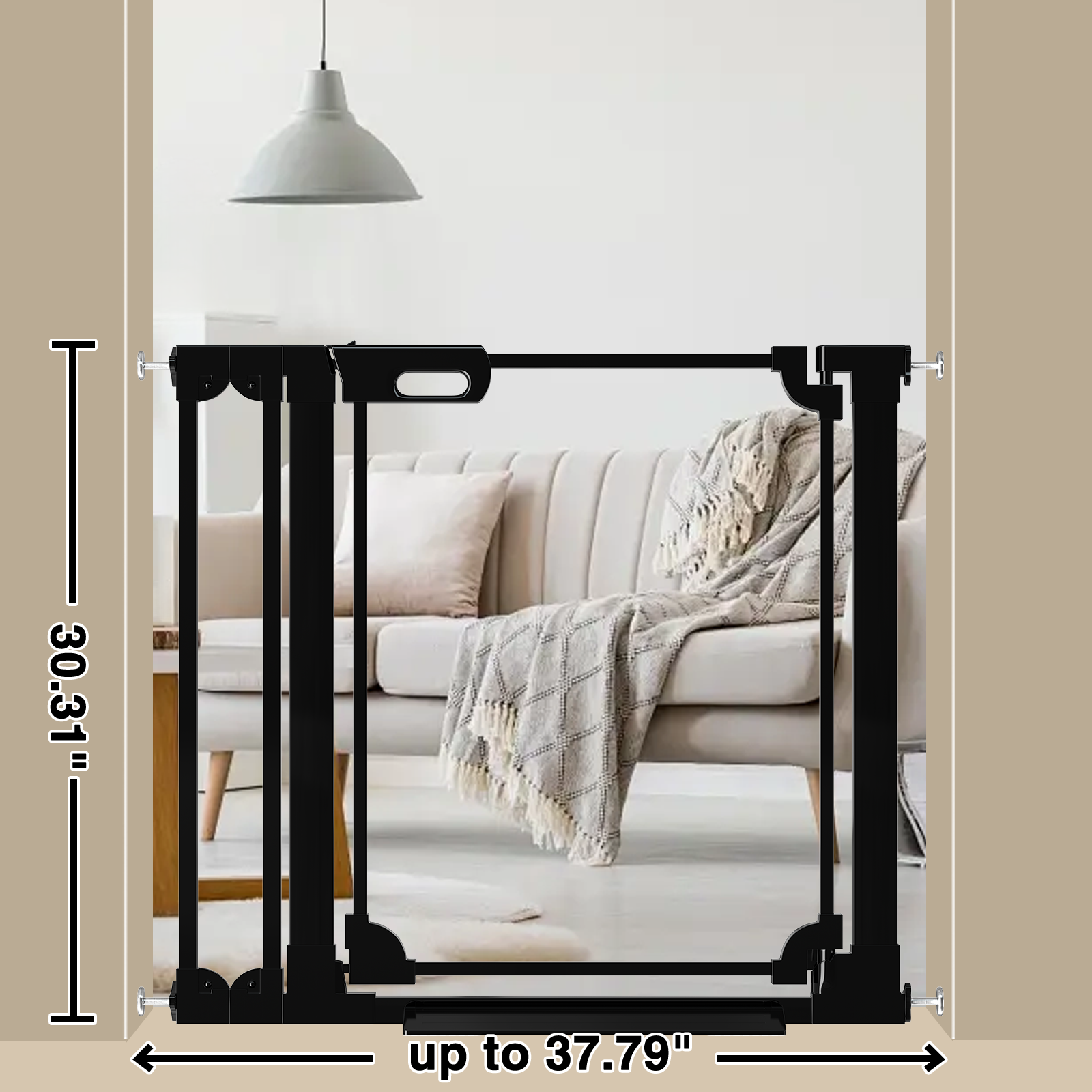 Fairy Baby Clear Acrylic Safety Gate, Black photo 3