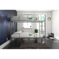 thumbnail image 4 of DHP Tailor Twin over Twin Convertible Bunk Bed in Silver Metal, 4 of 15