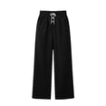 thumbnail image 5 of Nfurl Straight Leg Sweatpants for Women Pockets Elastic Waist Drawstring Workout Casual Pants High Waisted Lounge Pants Trousers Women's Sweatpant Black,XL, 5 of 9