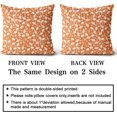 thumbnail image 2 of Vintage Flower Pillow Covers 20x20 Set of 2 Rustic Cute Small Floral Orange Cream Decorative Throw Pillows Outdoor Pillowcase Farmhouse Velvet Cushion Case Decor for Home Sofa Couch Bed, 2 of 6