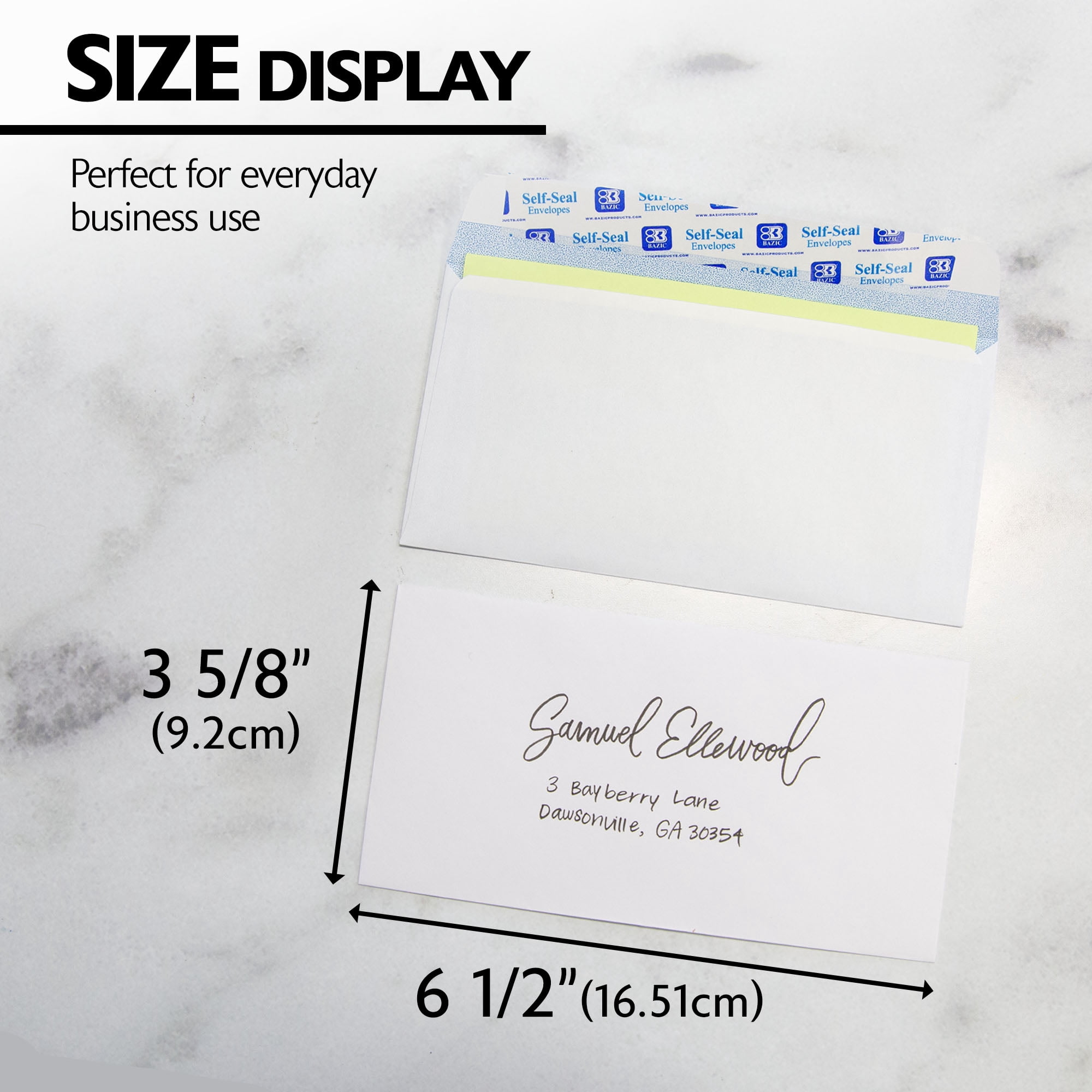 BAZIC Security Self Seal Envelope 4 1/8" x 9 1/2" #10 Tint Mailing Envelopes, 960-Count