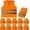 Orange, variant on Safety Vests Bulk Pack - Reflective High Visibility, Men Women, Mesh (as1, numeric, numeric_10, regular, regular, Orange)
