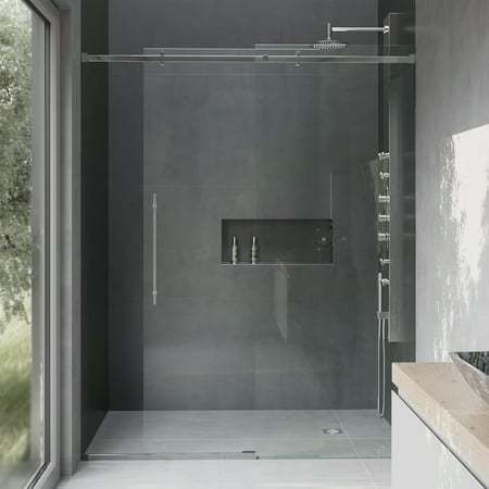 Vigo Luca 60 Frameless Shower Door With Clear Gl And Chrome Vigo Luca 60 Frameless Shower Door With Clear Gl And Chrome Hardware