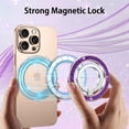 thumbnail image 5 of VENINGO Magnetic Phone Ring Holder for Mag-safe, Cute Glitter Magnet Finger Ring Grip Stand Holder, Fit for iPhone 16 15 14 13 12, Pro, Pro Max, Plus, Mag-safe Accessories, Purple, 5 of 9