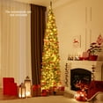 thumbnail image 4 of Patiojoy 9FT Artificial Christmas Tree Pre-lit Pencil Xmas Tree with 699 Branch Tips 400 Warm White LED Lights, 4 of 10