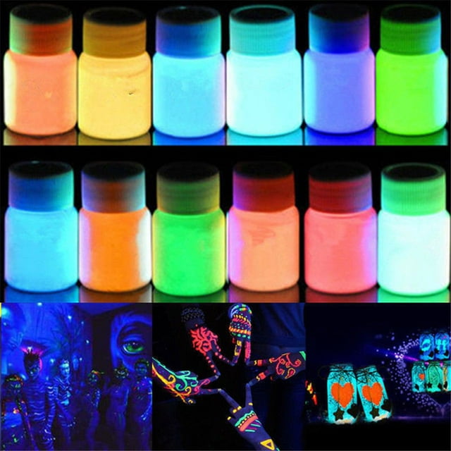 CUITING Glow in the Dark Luminous Paint Bright Pigment Body Skin Graffiti Party Decor
