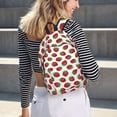 thumbnail image 7 of Balery Hand Drawn Strawberry Vintage Canvas Backpack for Men and Women - Large Capacity, Durable Travel Laptop Bag for School, Work, Hiking, and Outdoor Activities, 7 of 7