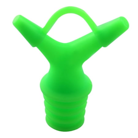 

2pcs Dual Outlet Oil Soy Sauce Vinegar Wine Bottle Cap Pourer Stoper Food Grade Silicone Dispenser