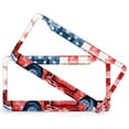 thumbnail image 2 of License Plate Frame Stars And Stripes American Flag Truck License Plate Cover Frame 2 Pcs Set Patriotic July 4th Quality Aluminum License Plate Cover for Women Men Auto Decoration Hardware, 2 of 6