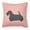 Pink, variant on Scottish Terrier Checkerboard Blue Fabric Decorative Pillow