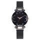thumbnail image 1 of Reloj de pulsera de cuarzo con correa magnética para mujer, informal, con decoración de diamantes de imitación (negro), 1 of 2