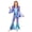 Blue, variant on Shiny Hippie Kids Girls 70S Disco Jazz Dance Jumpsuit Long Sleeves Metallic Bell Bottom Flare Bodysuit Rompers Gold 6