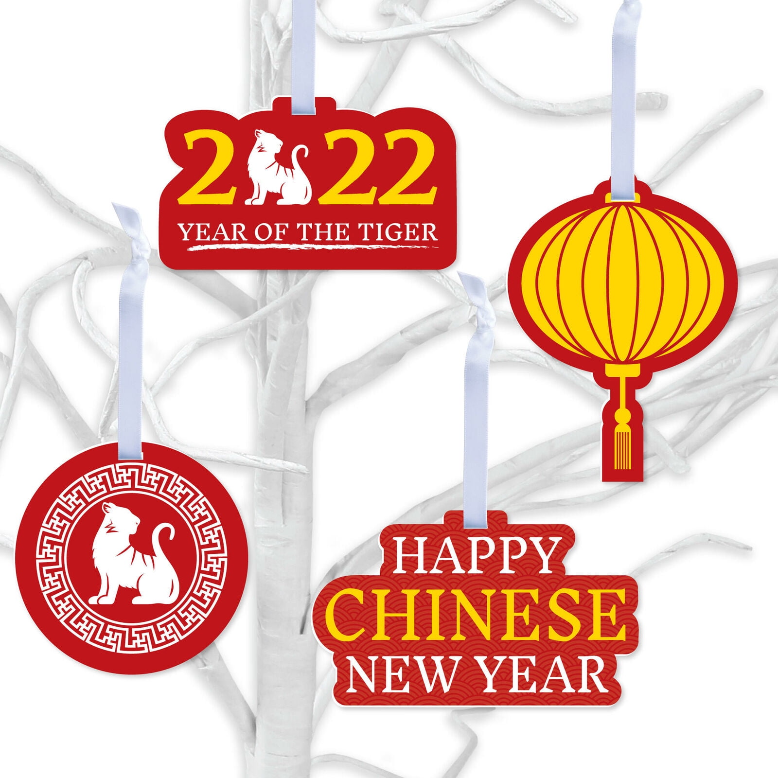 12 Ct Chinese New Year 2022 Year of the Tiger Decorations Tree