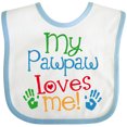 thumbnail image 3 of Inktastic My Pawpaw Loves Me Boys or Girls Baby Bib, 3 of 4