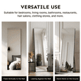 thumbnail image 3 of Kosmonia 56x18 Frameless Full Length Silver Coating Mirror Distortion Free, HD Reflection & Anti Desilvering, Tempered Glass & Shatter Proof Film Doubling Safety, Easy Setup, 3 of 8