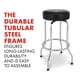 thumbnail image 4 of Taburete de bar Fender Custom Shop con el logotipo de Chevron, giratorio, 30 cm, negro, 4 of 6
