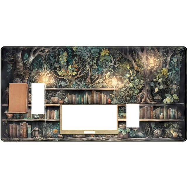 Klonfd Extended Large Gaming Pad With Rubber Base High Density Fabric Computer Desk Mat For Work And Precision Control
