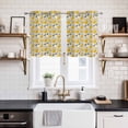 thumbnail image 2 of Summer Lemons Kitchen Curtains Window Panels, Modern Botanical Leaves Vintage Insulated Window Treatment Curtain, Grommet Curtains for Bedroom/Living Room/Bathroom, 2 Piece 27.5"Wx39"L, 2 of 8