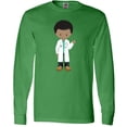 thumbnail image 3 of Inktastic African American Boy, Doctor, Boy Wearing Lab Coat Long Sleeve T-Shirt, 3 of 5