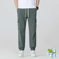 thumbnail image 4 of Pantalones de trabajo informales para hombre: pierna recta, unisex, cintura elástica, resistentes a las arrugas, nailon y spandex; verano/otoño; tallas L-XXXXXL., 4 of 4