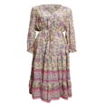 thumbnail image 1 of POINTERTECK Robe Bohème pour Femmes avec Manches Longues et Col en V Parfaite pour les Fêtes, 1 of 9