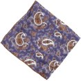 thumbnail image 1 of Isaia Pochette Violet / Cachemire Brun 33x33 Pochette Carrée - Taille Unique, 1 of 1