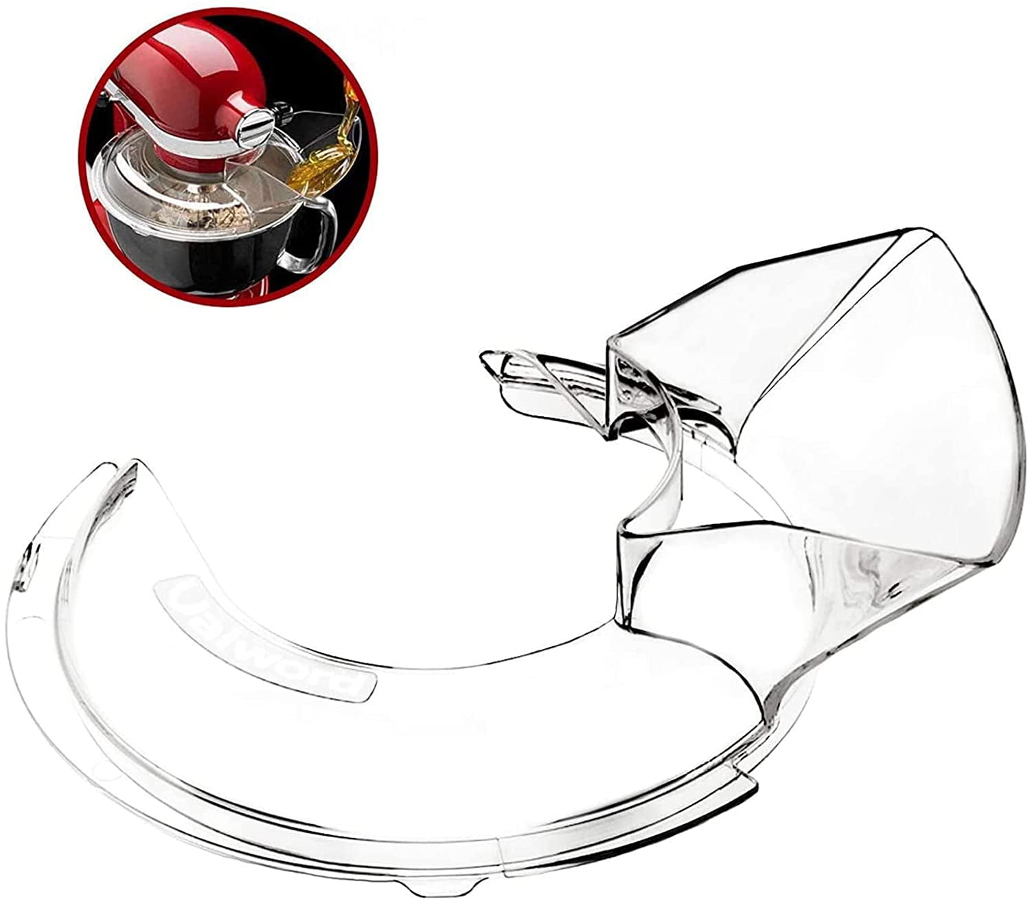 Pouring Shield for KitchenAid 4.5 and 5 Quart Tilt-Head Stand Mixers  Stainless Steel Bowls ONLY, Secure Fit Splatter Guard, and Flex Edge Beater  for