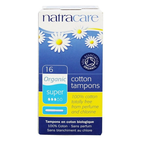 Natracare - Organic 100% Cotton Tampons With Applicator Super - 16 Pack(s)