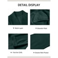 thumbnail image 3 of JWD Women's Casual 3/4 Ruched Sleeve Blazer - Slim Fit Open Front Notched Lapel Work Office Suit Jacket with Pockets Dark Green 6, 3 of 5