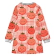 thumbnail image 6 of Girls' long-sleeved dress Cute Tomato Girls' A-line dress with ribbed cuffs Soft and comfortable, 6 of 6