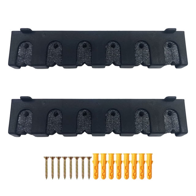 Visland Wall Mount Fishing Rod Holder 6/8 Holes Multi-function Vertical Horizontal Fishing Pole Display Storage Rack Organizer Stand Fishing Accessories