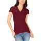 thumbnail image 2 of INC Blusa con ribete de encaje para mujer, rojo, mediano I-N-C Pull-over, 2 of 2