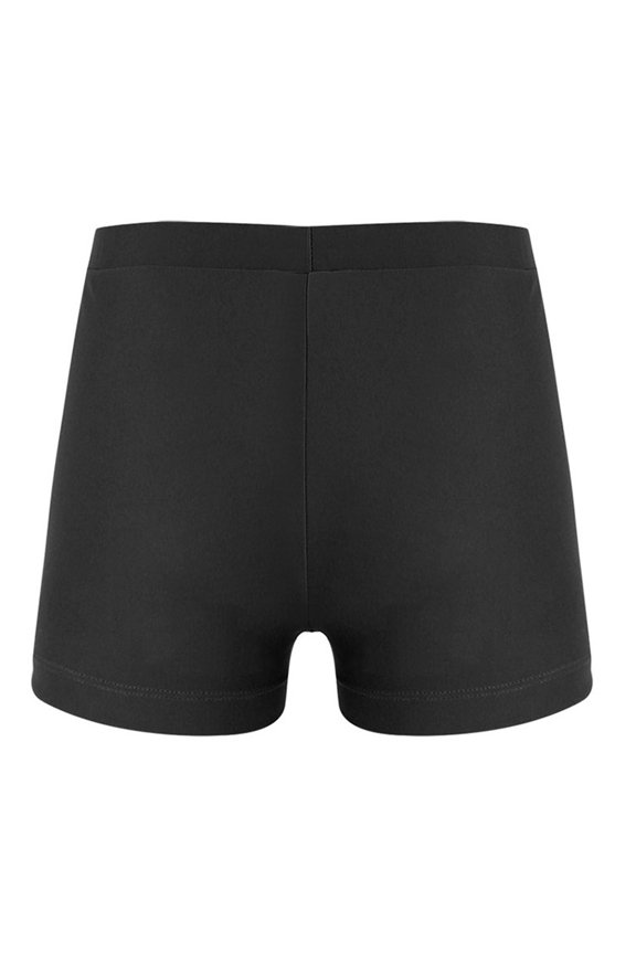 Kids Girls Boy Cut Shorts Low Rise Active Dance Shorts Yoga Workout Bottoms A Black 14