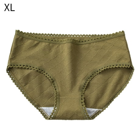 

Woman Underwear Cotton Lace Briefs Seamless Solid Underpants Woman Color