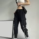 thumbnail image 4 of Gibobby Pantalones deportivos de mujer Pantalones Casual Mujer Cargo Punk Hop Bolsillos Pantalones Jogger Hip con múltiples pantalones(Negro,G), 4 of 4