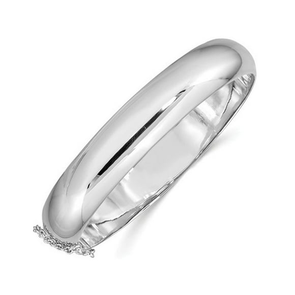 Hinged Bangle in Sterling Silver (11.0mm)